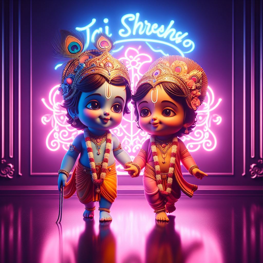 ai generated Krishna images With Boy | Girl | Kid