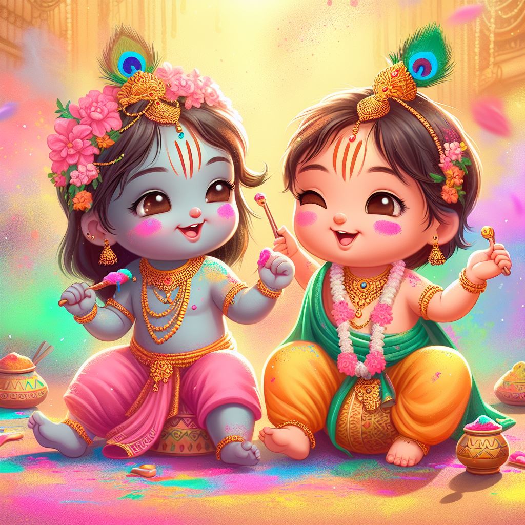 Radha Krishna Holi Pics | Happy Holi 2024 Status | Download Happy Holi Wishes Pics